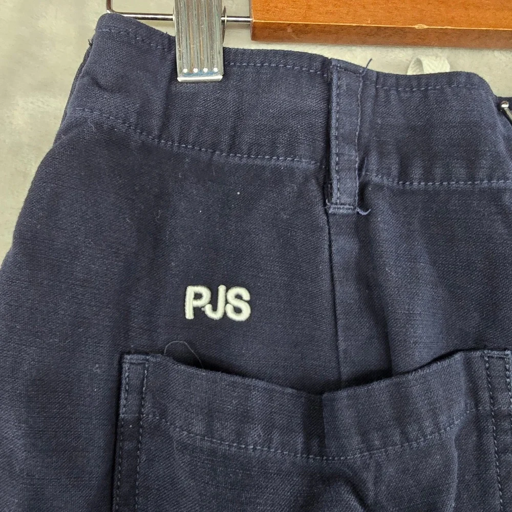 Porter James Sports Fatigue Pants Mens Medium Navy Blue Drawstring Trousers